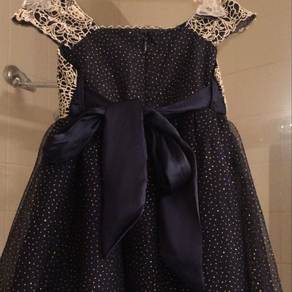 Gold and Blue Dress - Picture 3 of 5